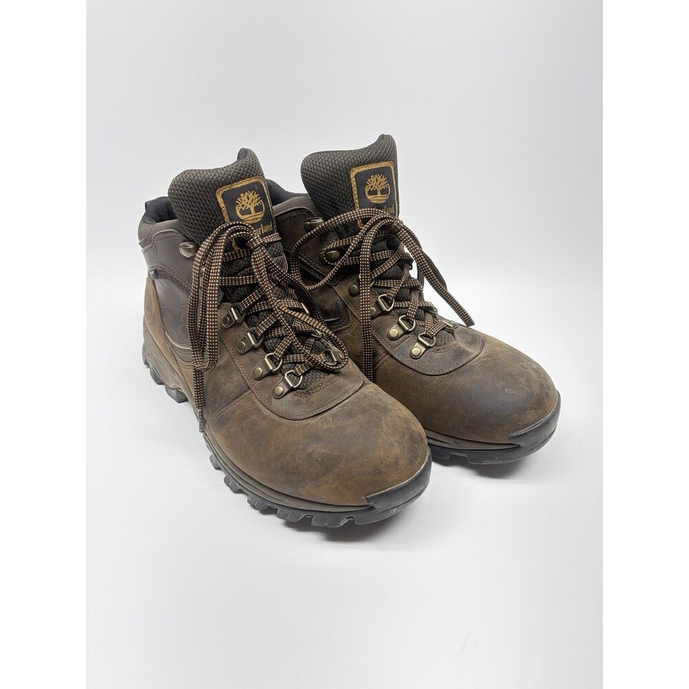 Timberland Mt. Maddsen Hiking Boots Mens Brown Lace-Up Ankle Waterproof 10.5 W